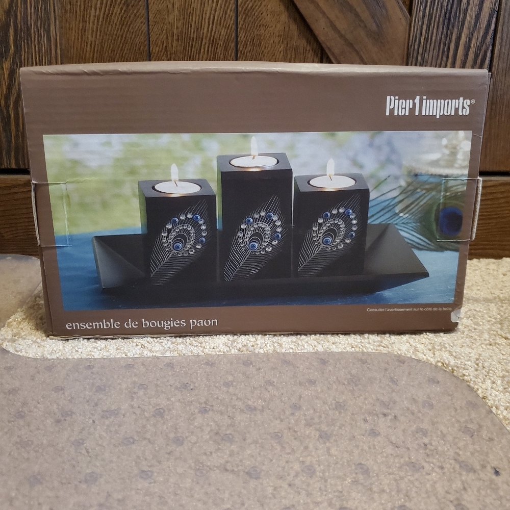 Peacock candles